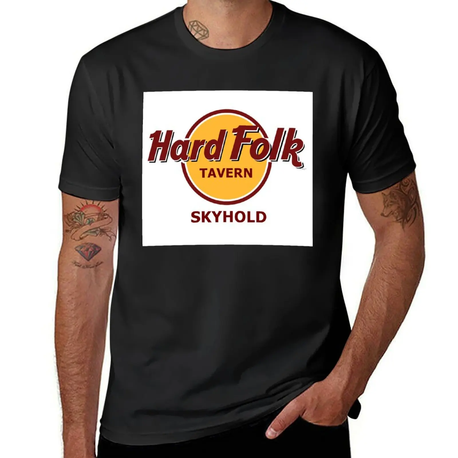 Hard Folk Tavern Skyhold T-Shirt tops quick drying Blouse t shirt for men