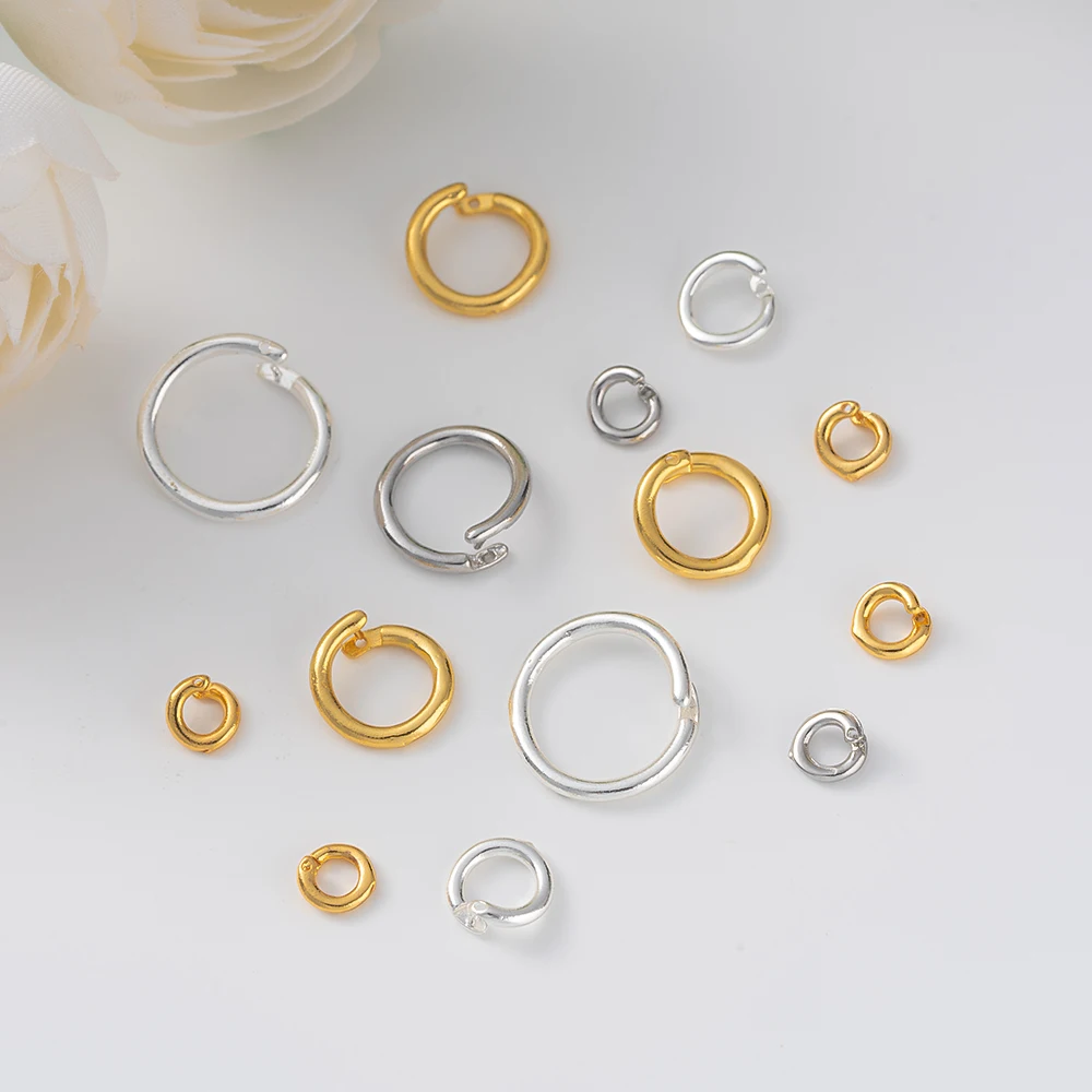 10/20 Stück Messing 18K vergoldete offene Biegeringe mit Verschluss für DIY-Halsketten, Armbänder, Schmuckherstellung, Zubehör – Detail 4