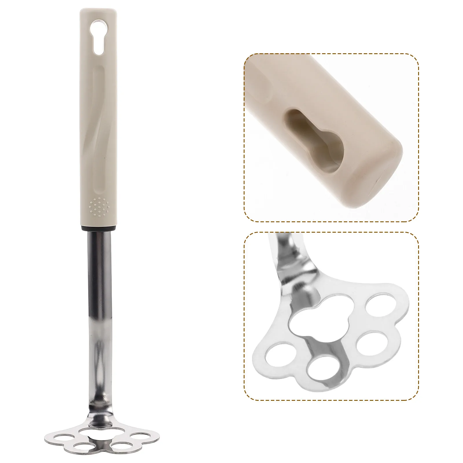 

1pcs Potato Masher Stainless Steel Heavy Duty Manual Crusher For Baby Food Avocado Vegetables Fruit Kitchen Tool Vegetable