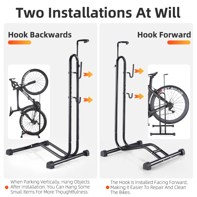 WEST BIKING Bike Repair Stand 3 in 1 Bicycle Floor Parking Rack Stand for Mountain Road Bicycle Maintenance Repair Tools