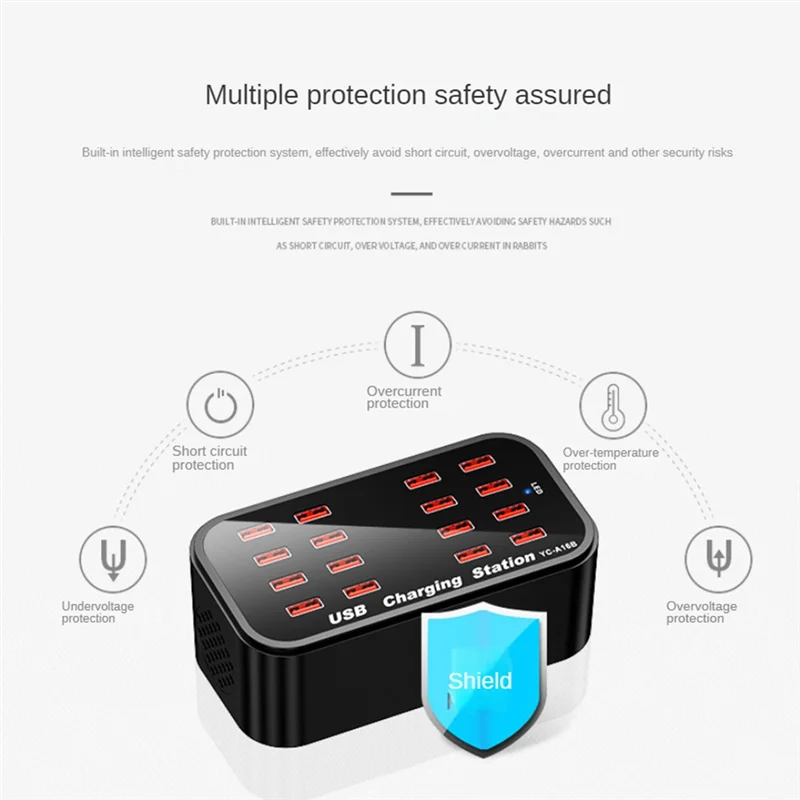 

16-портовая USB-зарядная станция, зарядная станция, USB-зарядное устройство для автомобильных наушников, несколько устройств, ноутбуков, смартфонов-A25R