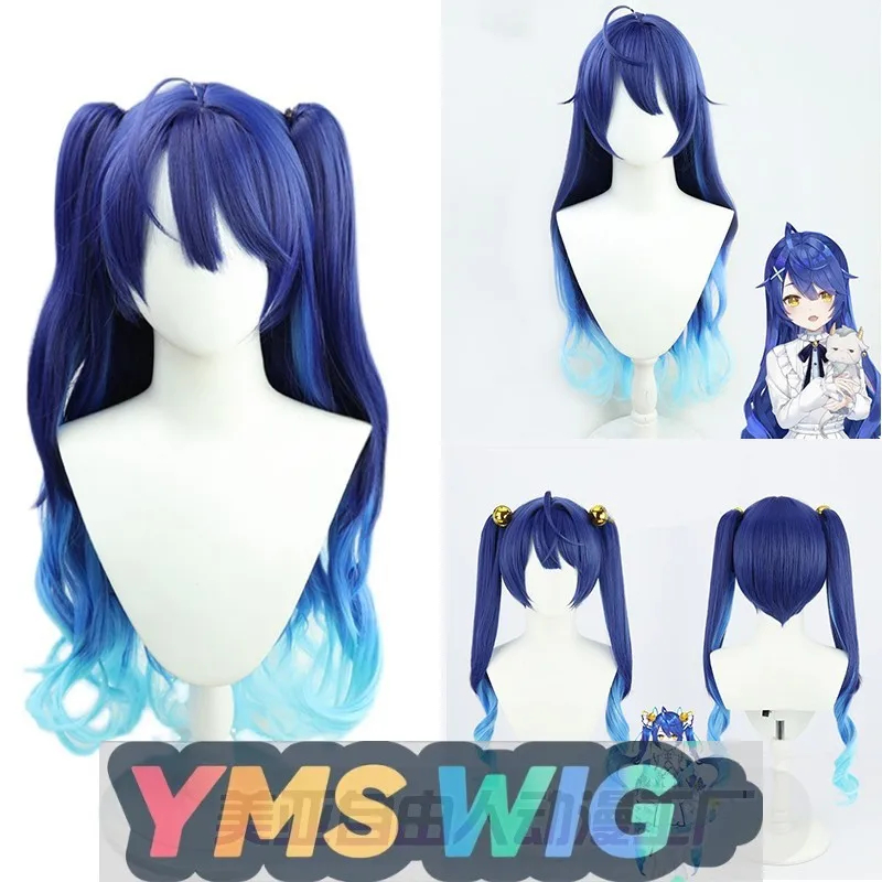 

【YMS WIG】Rainbow Society Heavenly Palace Heart A-Miao-Miao Cosplay Wig YouTube Virtual Broadcaster Vtuber In Stock