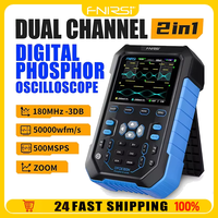 FNIRSI DPOX180H Dual Channel Oscilloscope, Functional Signal Generator, 180MHz-3DB Analog Bandwidth 500MSPS XY Mode