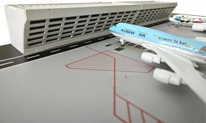 1: 400/200 ジオラマ都市建築モデル鉄道レイアウト航空会社空港ターミナル滑走路建築モデル