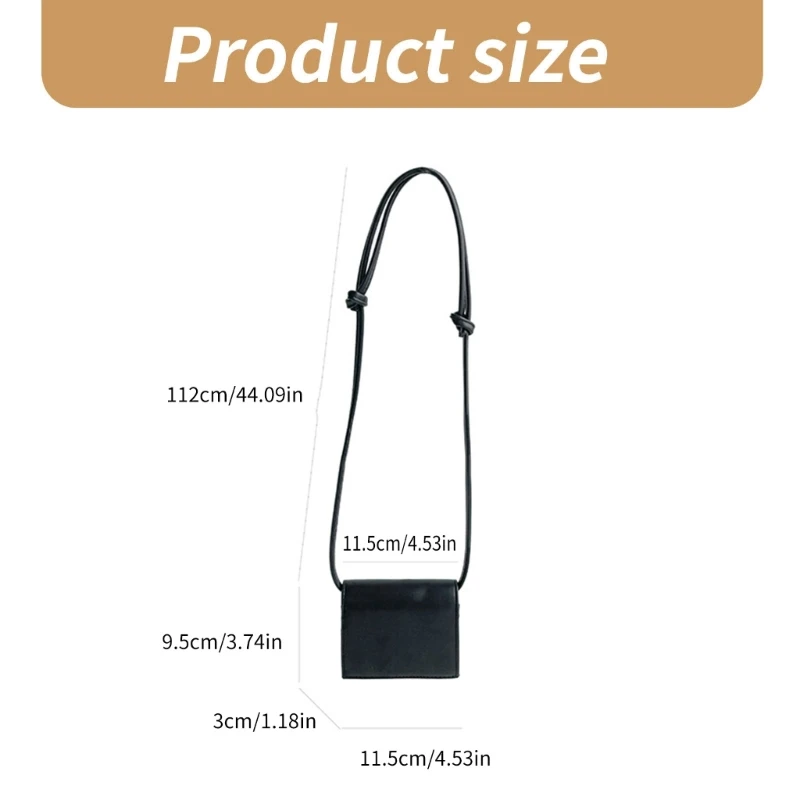 Small Square Crossbody Bag for Women Fashion Cover PU Leather Solid Color Shoulder Purse Wallet with Card Slot