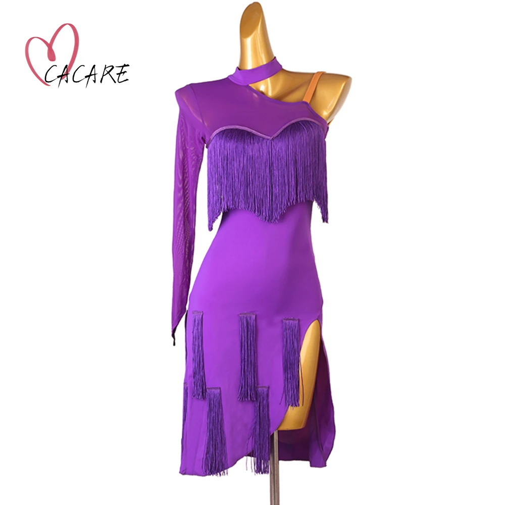 

Sexy Latin Dance Dress Women Girls Dance Competition Dancing Dresses Fringe Girls Salsa Costume Stage Clothing Customize D1229