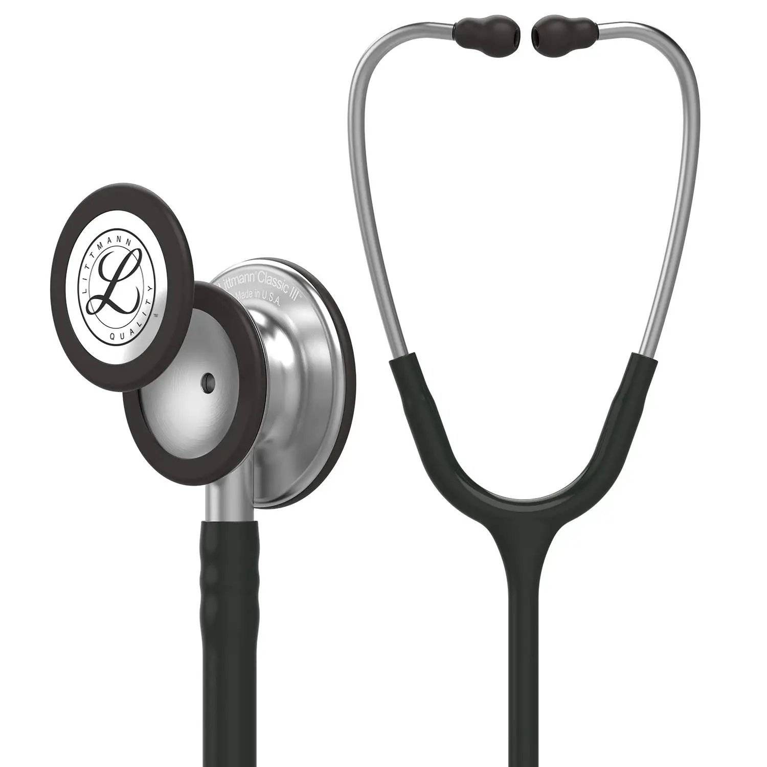 3M Littmann Classic III Monitoring Stethoscope 5620 Black Tube Stainless Stem and Headset For Doctor Nurse Health Care