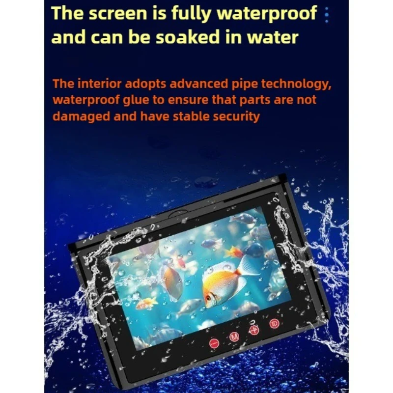 5-Inch Fully Waterproof Ultra-Clear Touch Visual Fish Finder Temperature and Depth Sensing Underwater Fishing Camera