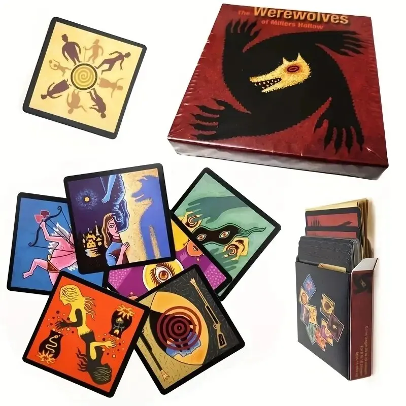 Werewolves Board Game Full English Version For Home Party Adult Financing Family Playing Cards Game 24 Cards