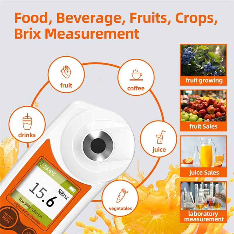 

Sugar Meter Sugar Meter Fruit High-Precision Handheld Digital Display Refractive Index Orange Sugar Detection Instrument