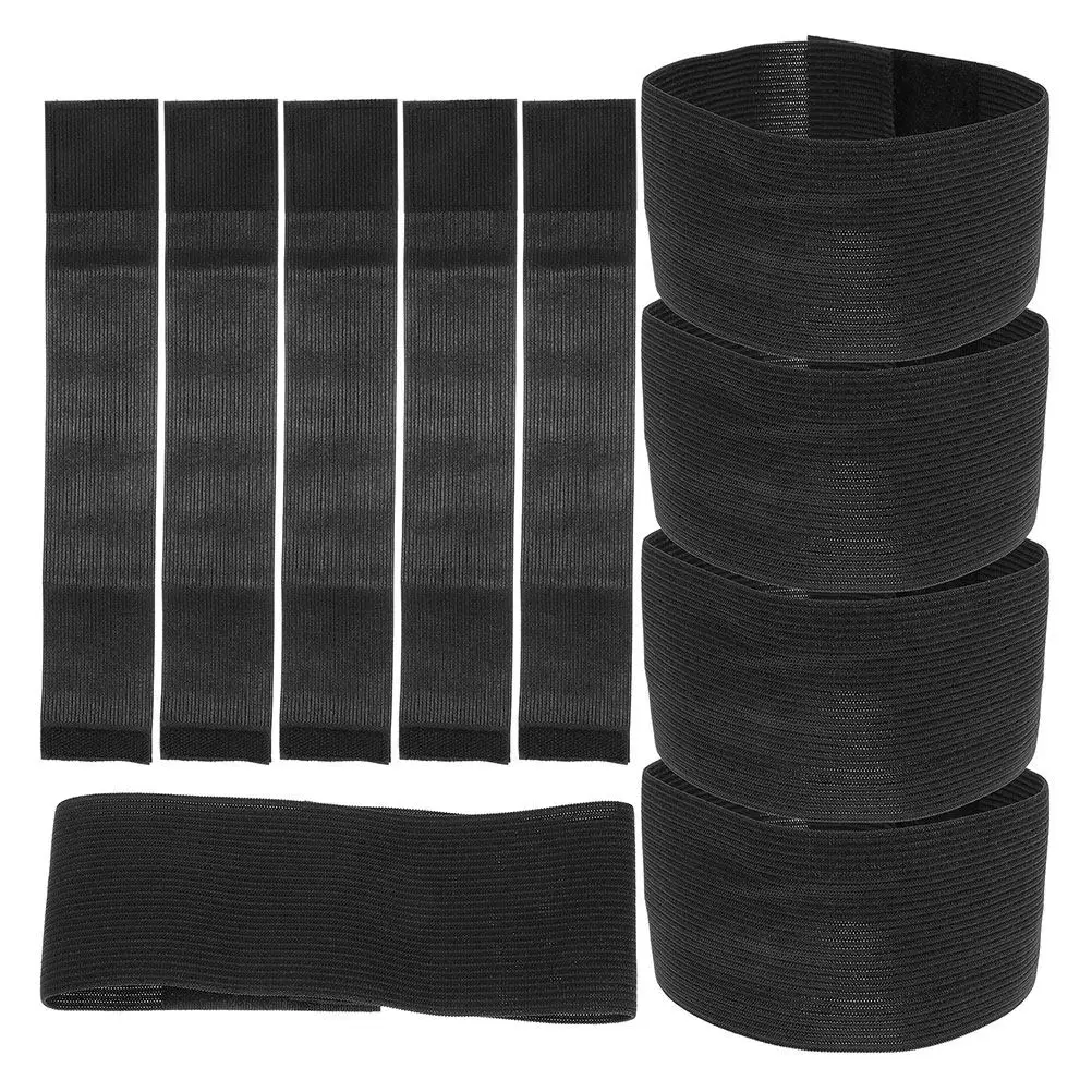 

11Pcs Black Elastic Mourning Armband Adjustable Stretch Funeral Memorial Condolence Bands Football Respectful Prayer Accessories