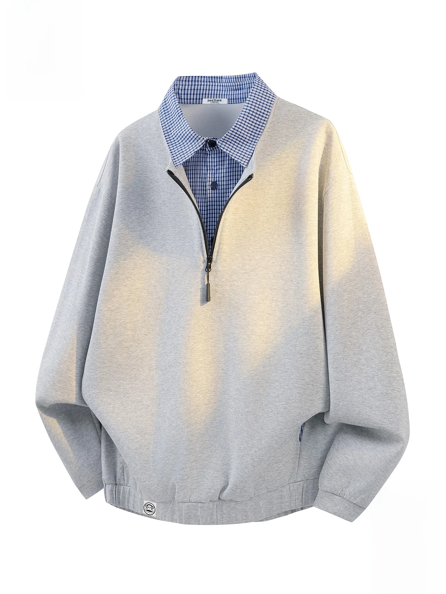 

Мужская толстовка PaulFrank с клетчатым воротником, новинка весенней коллекции, свободный повседневный топ с длинными рукавами, удобный, из смесового полиэстера и хлопка