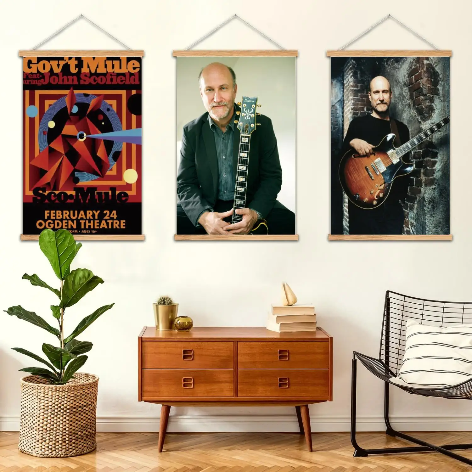 John Scofield Framed Wall Painting Canvas Art Poster, Wall Art  Modern Family Bedroom Decor Posters,Decorative painting