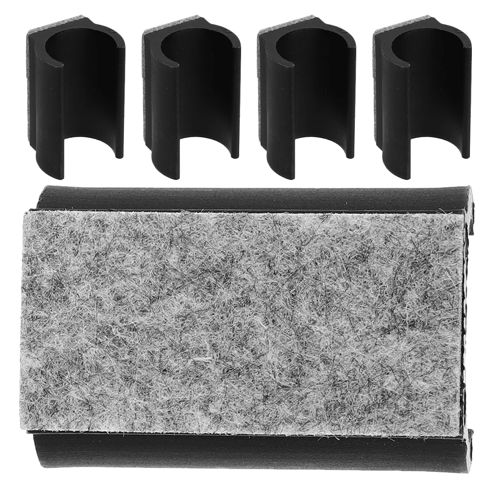 

5 Pcs U Shape Felt Chair Leg Floor Protectors for Hardwood Floors Black 22mm Cushion Anti Scratch Furniture Pads