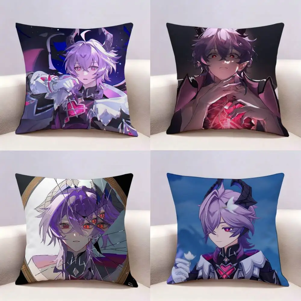 

G-Genshin Impact Durin Double-sided print Pillow Case Pattern Printed Pillowcase For Living Room Sofa Cushion Cover