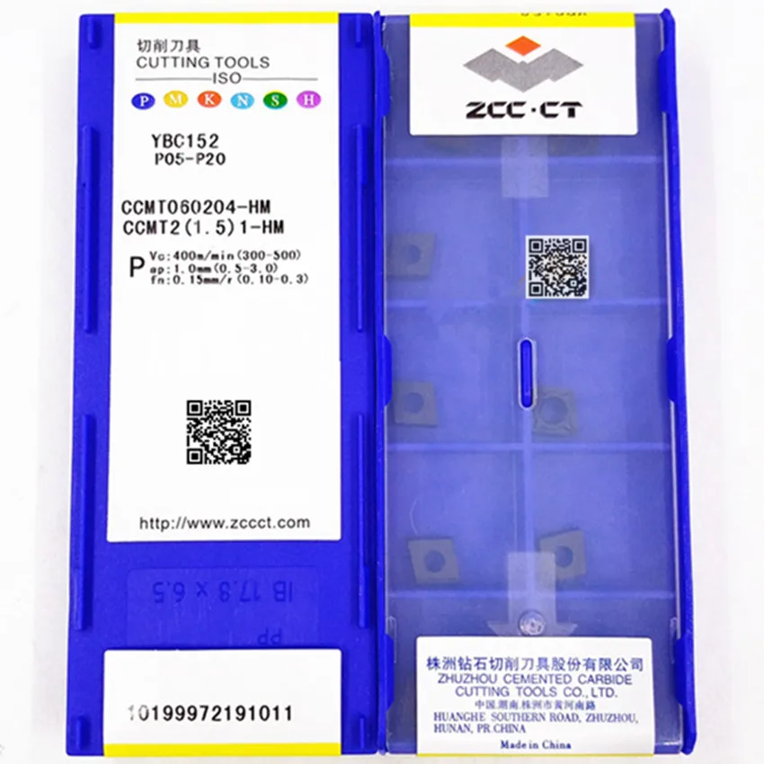 ZCC.CT CCMT060204-HM YBC152/CCMT060208-HM YBC152/CCMT09T304-HM YBC152/CCMT09T308-HM YBC152 CNC carbide inserts 10pcs/box