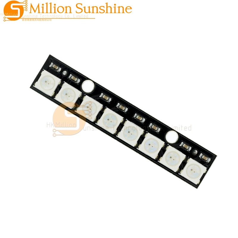 8 64 channel WS2812 WS2812B  SK6812 5050 RGB LED Lamp Panel Module 5V 8Bit 64Bit Rainbow LED Precise