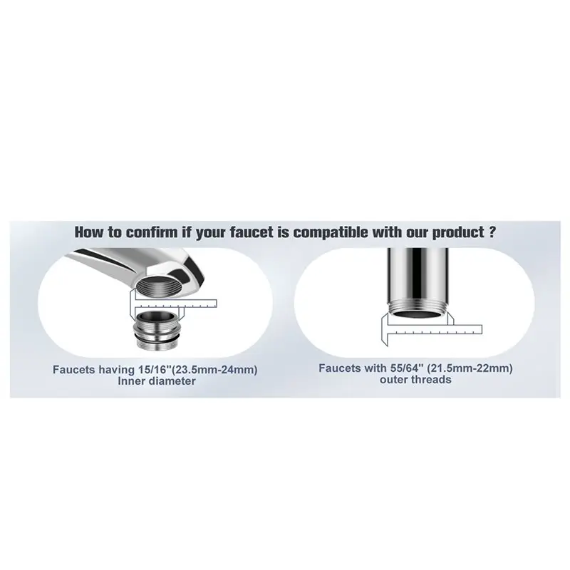 VEHO-Kitchen Sink Faucet Aerator Replacement Mini UFO-Shaped Wide Rinse Area Anti-Splash 360° Rotatable Head