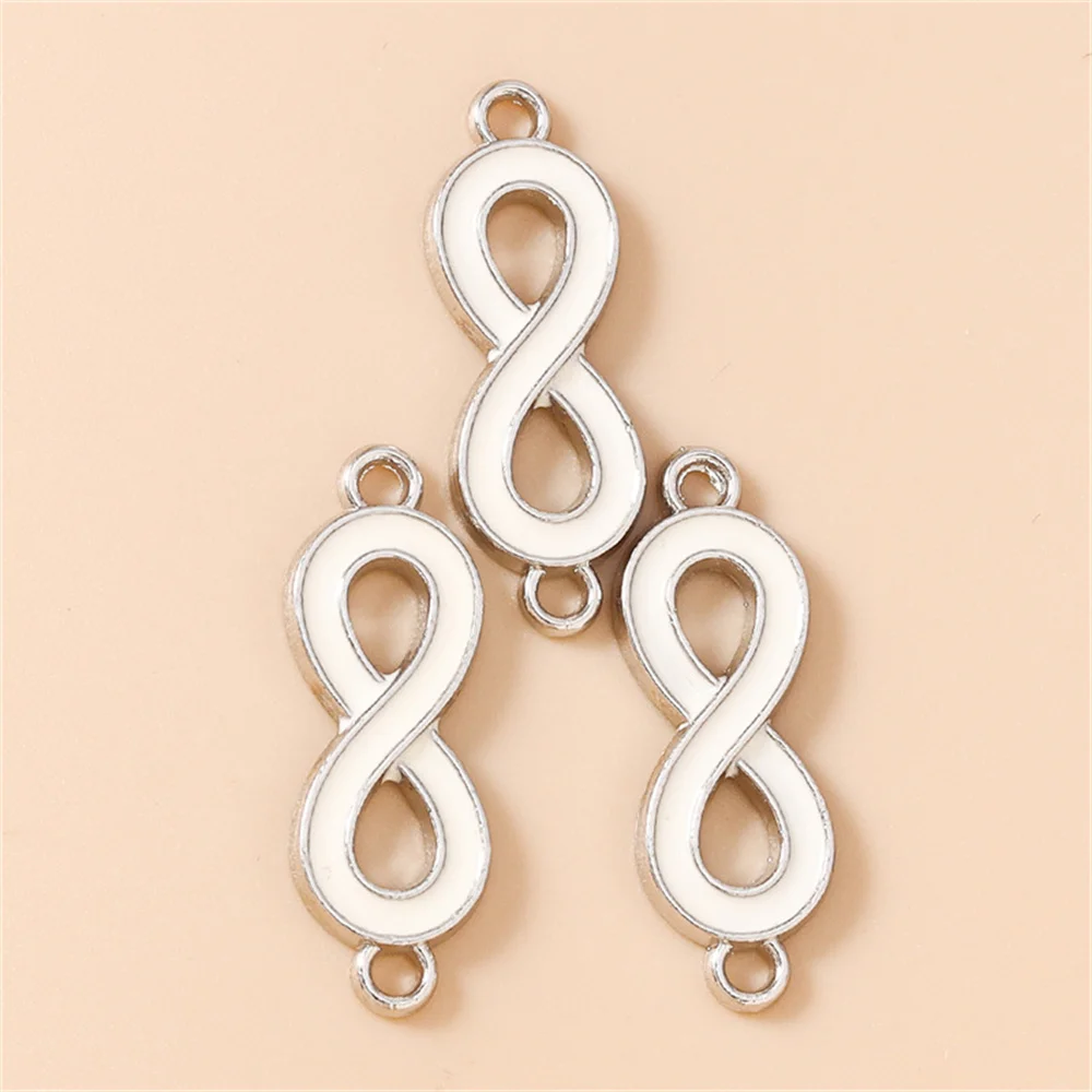 Leslie 20 Stück 10x27mm Emaille Bunte Unendlichkeitssymbol-Anhänger für Schmuckherstellung DIY Unendlichkeits-Anhänger Armband Halskette Zubehör – Detail 9