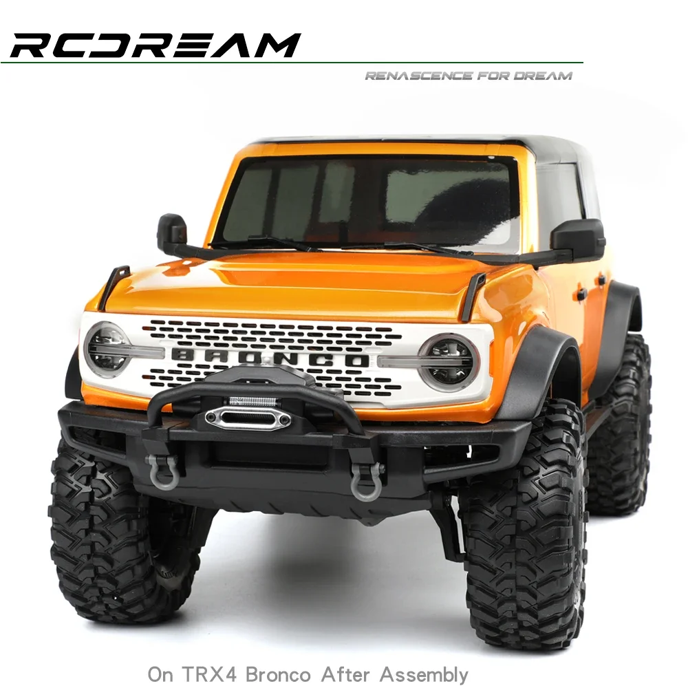 Rcdream Front Grille Mask #a For 1/10 Rc Crawler Car Traxxas Trx4 New Bronco Body Upgrade Option Parts #b6a1-w B6a1-b