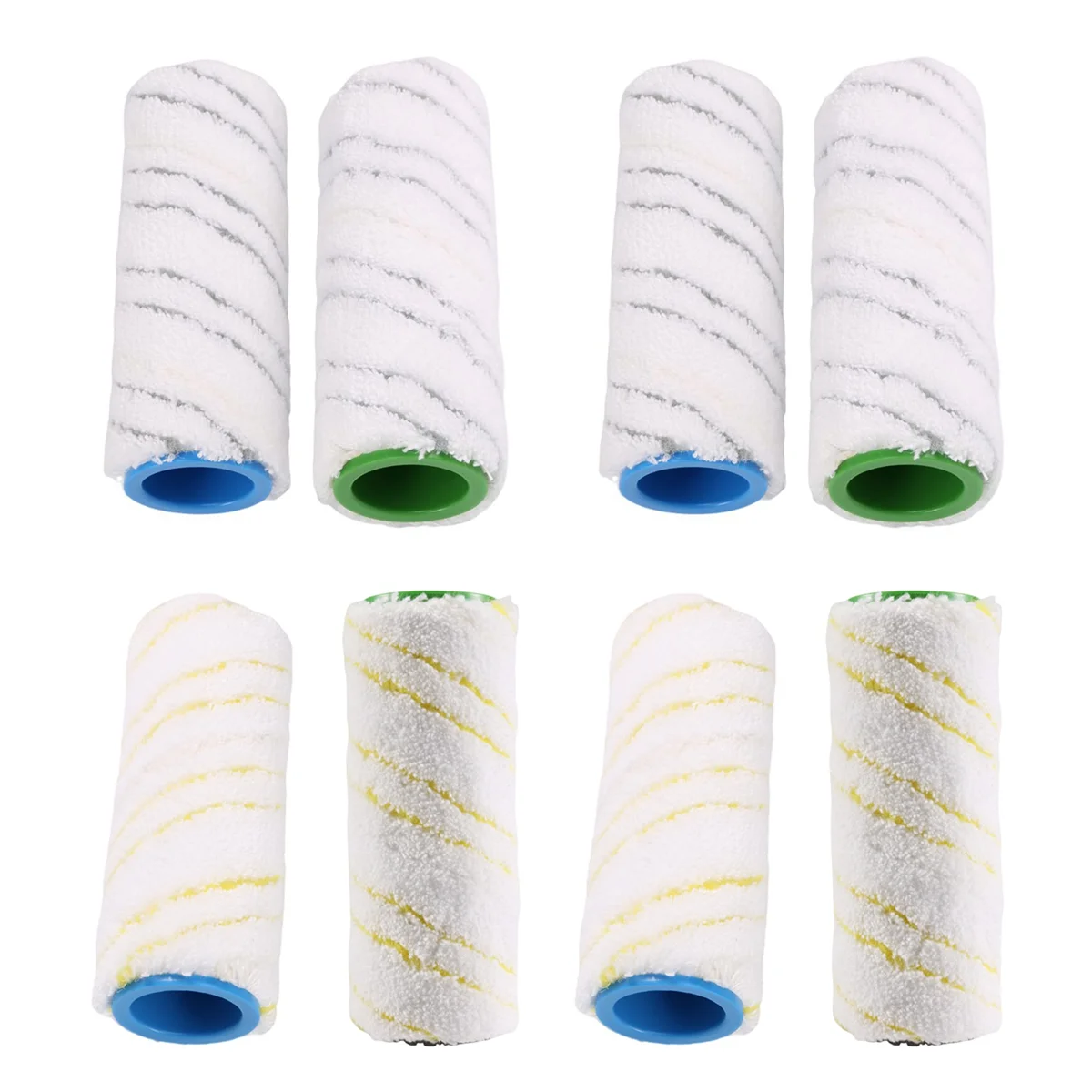 ABBR ローラー 8 個セット ケルヒャー FC7 FC5 FC3 FC3D 電気床クリーナー 2.055-007.0 / 2.055-006.0 用