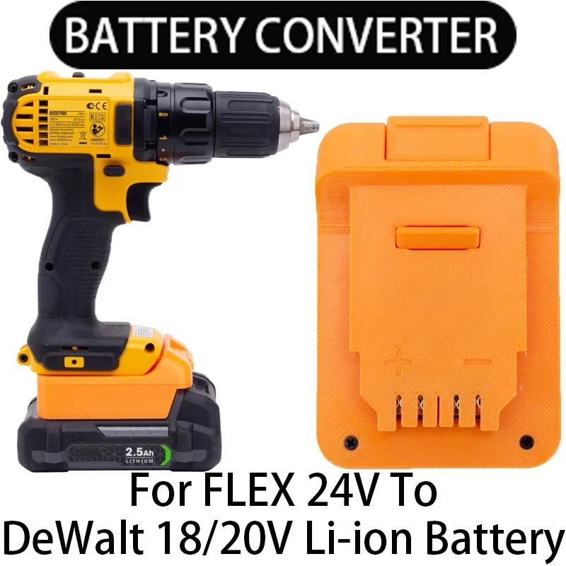 

Adapter Dewalt 18/20V LI-ion tools convert to Flex 24V Li-Ion battery adapter power tool accessories FX0221-1, FX0121-1