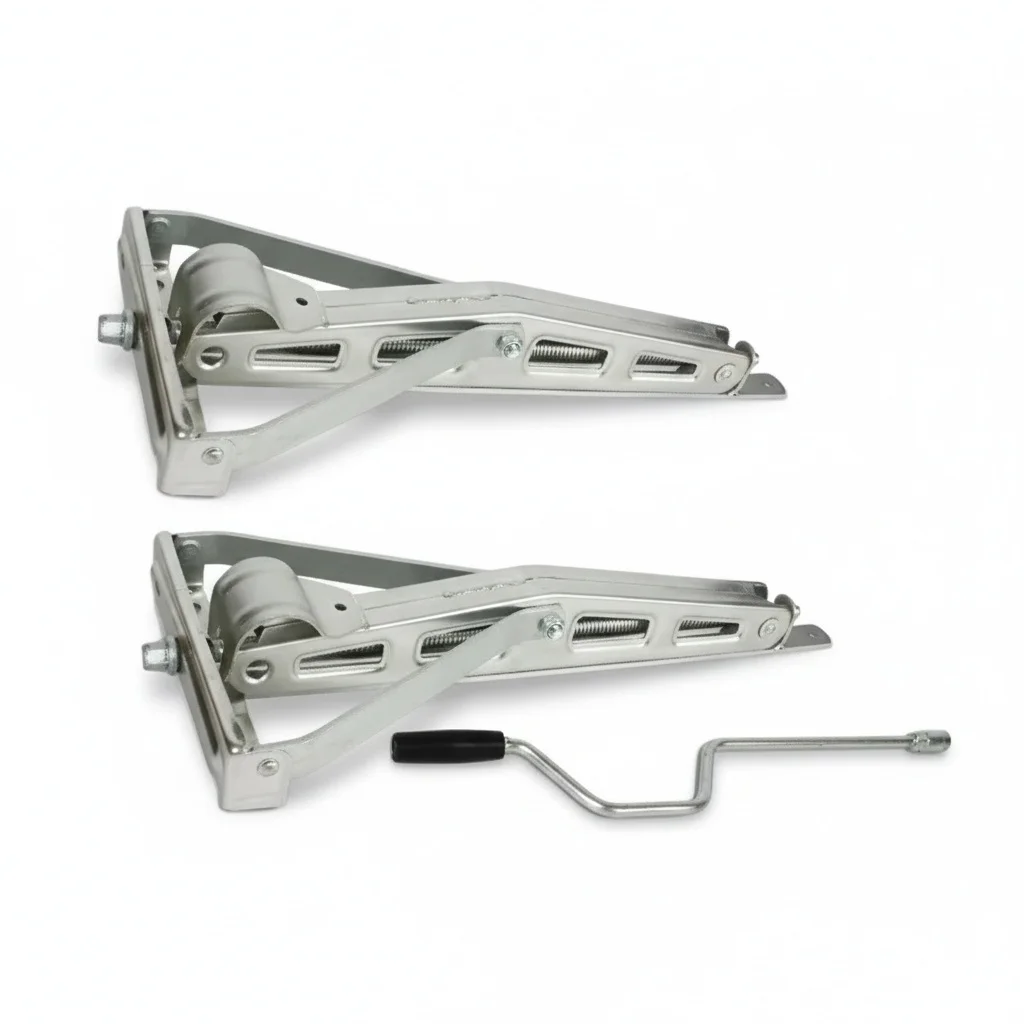 

RV Stabilizer Scissor Jack Set, Heavy Duty 675 x 280 mm High-Strength Carbon Steel Trailer Leveling Jack Kit with Crank Handle