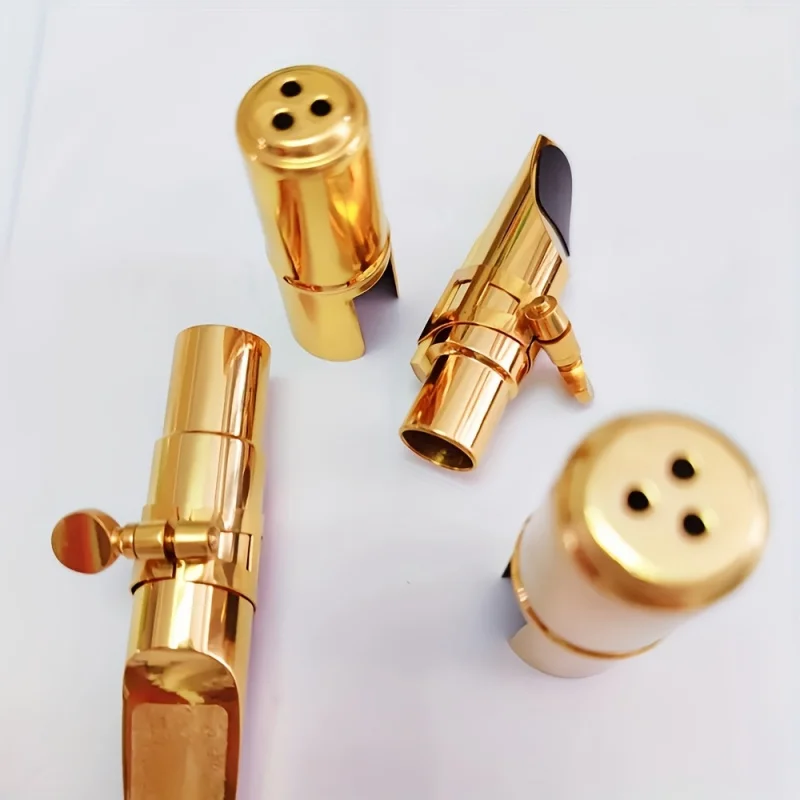 

Professional Alto Saxophone Mouthpiece E for Jazz, Brass Construction with Ligature & Cap, Includes Metal Pouch,