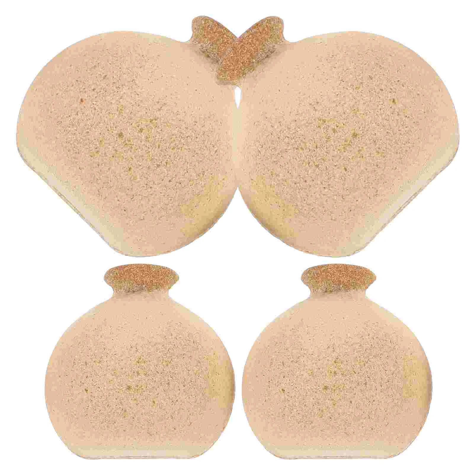 

4 Pcs White Embryo Vase Decorative Mold Vases Fall to The Ground Painting Flower Bottle DIY Half Wood Artistic
