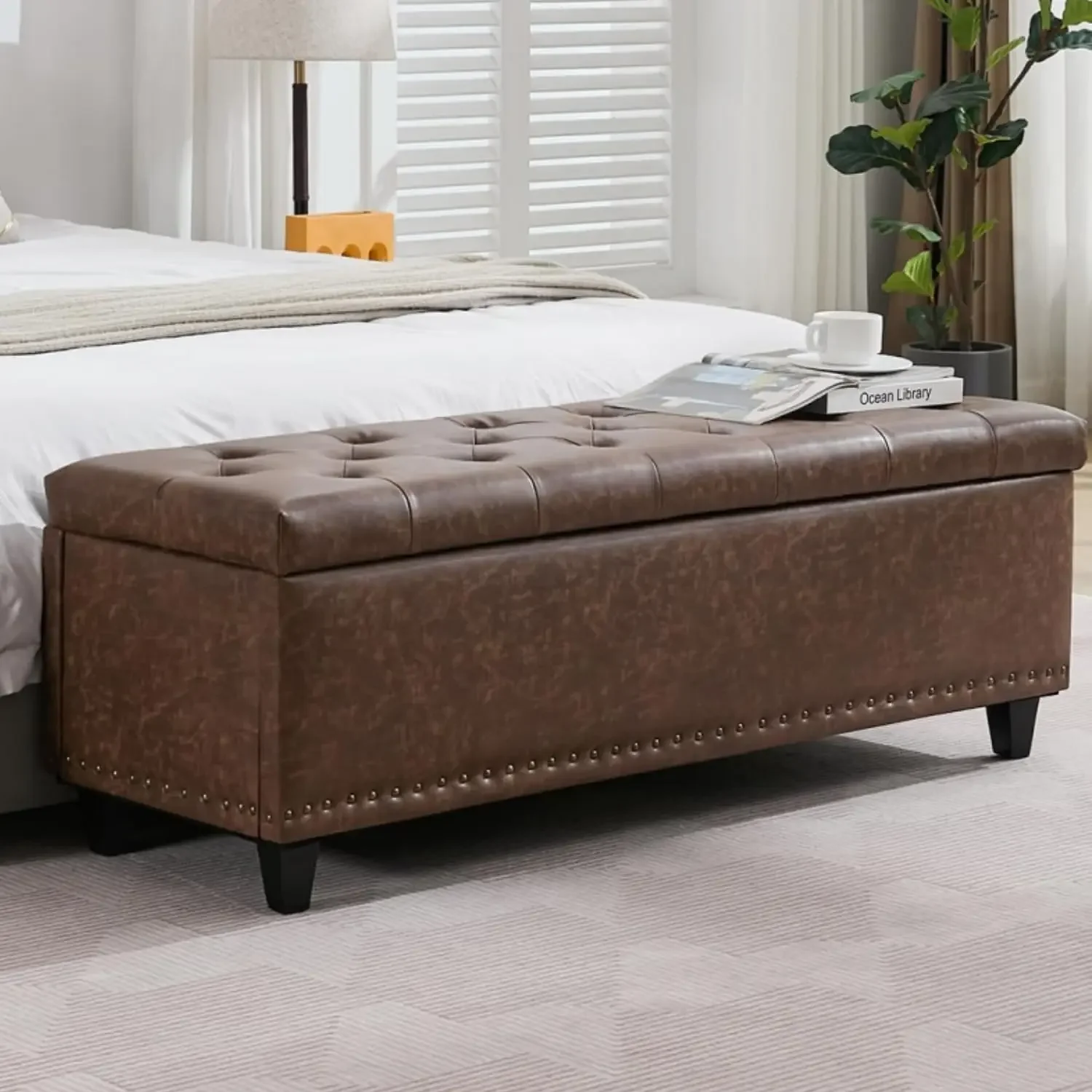 Long Ottoman with Storage, 50.8