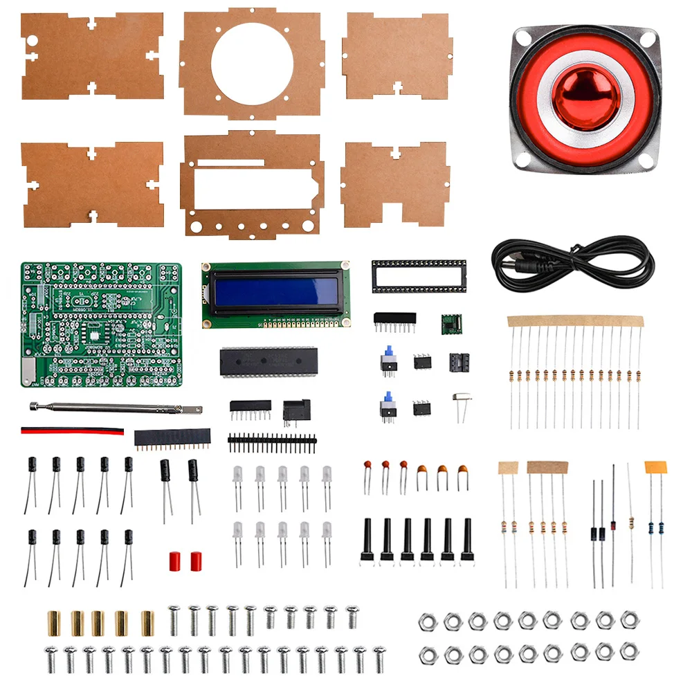 RDA5807 DIY Radio Electronic Kit Digital FM Radio Receiver 87-108MHZ Component Soldering Project Practice LED Flashing Light