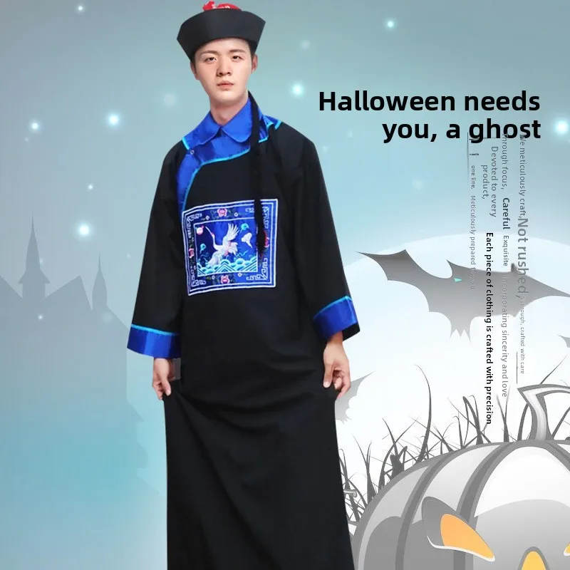 

Qing Dynas Ancient Costume loween Cosplay Zombie Ghost Clothes Stage Performance Character Role Play Women's Ethnic Wear