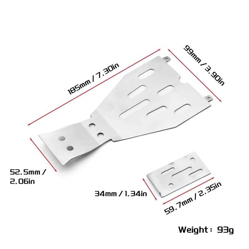 Corrida de aço inoxidável placa skid chassi guarda armadura atualizações peças para traxxas 1/10 ford F-150 raptor