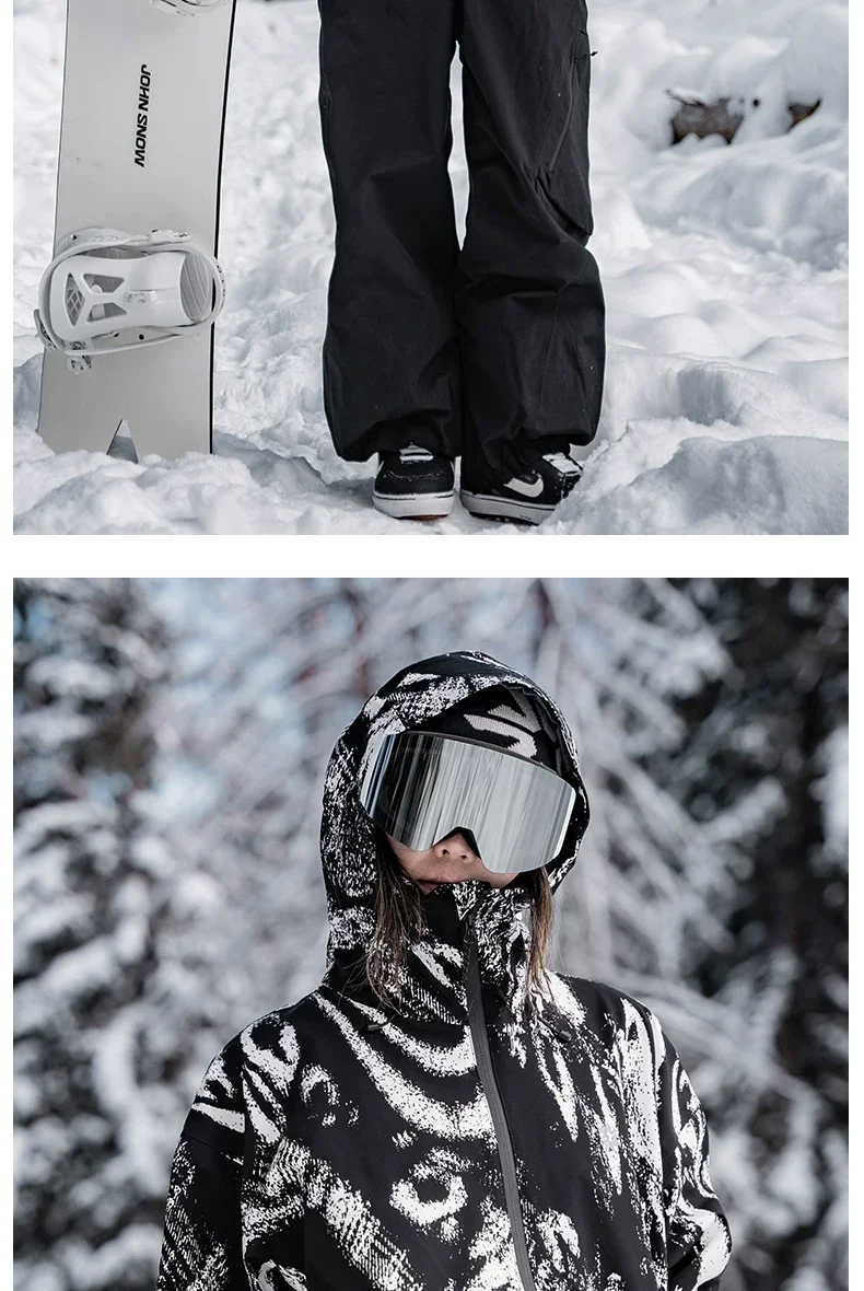 2026 John Snow Skianzug für Damen und Herren, Wasserdicht, Winddicht, Warm, Vollständig Gummiversiegelt, Neuer Ski-Oberteil – Detail 18