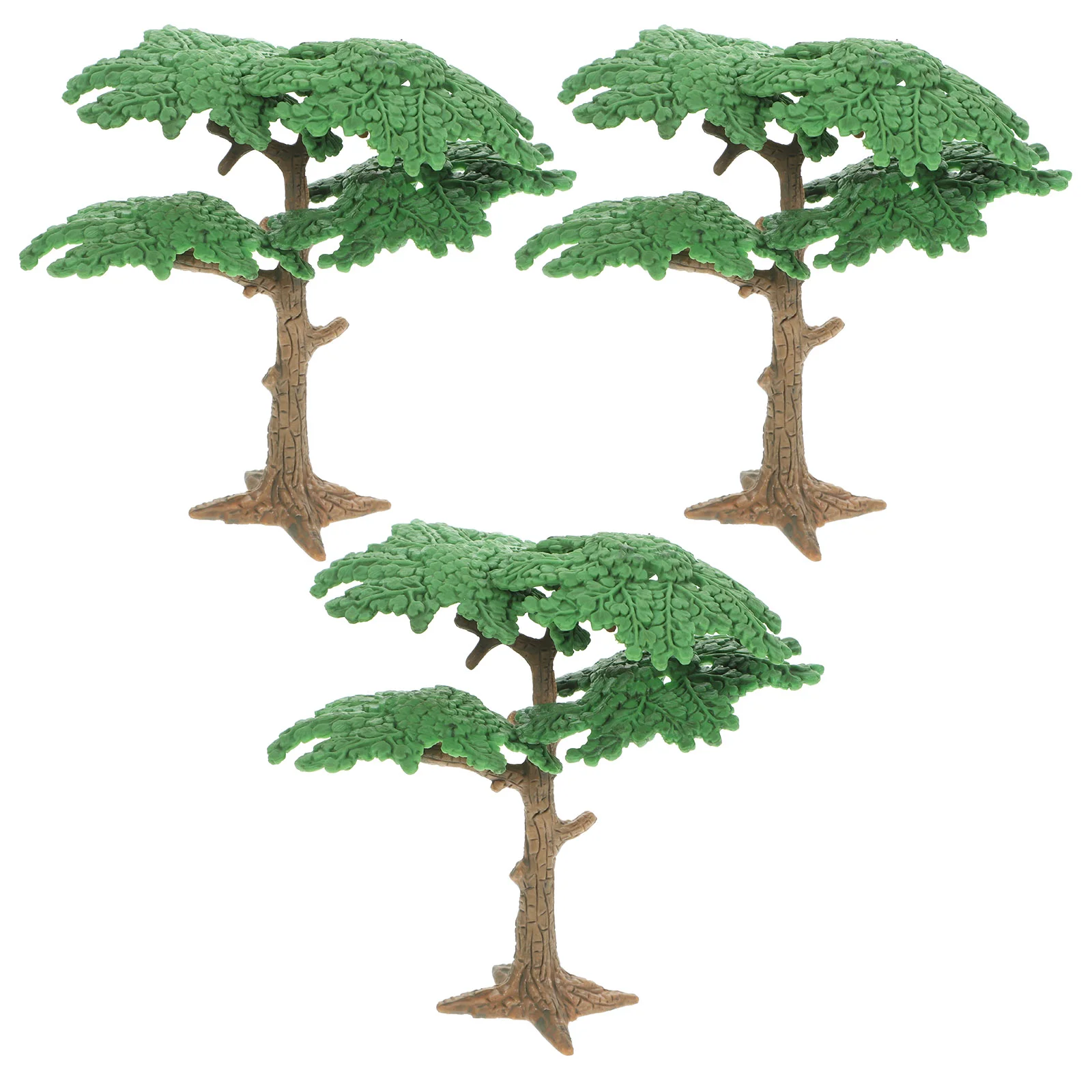 2 PC Modello di paesaggio in plastica premium Albero Verde Ornamento da giardino in miniatura per la decorazione del paesaggio del modello di treno