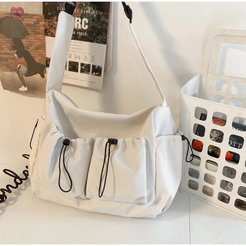 Mehrtaschen-Freizeit-Sporttasche aus Canvas, Umhängetasche für Damen, große Reisetasche, vielseitige leichte Handtasche – Detail 2