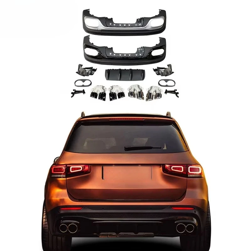 

Car Diffuser GLB Class W247 X247 GLB180 GLB200 SUV Upgr GLB45 Rear Diffuser Exhaust Pipe Rear Lip Tips