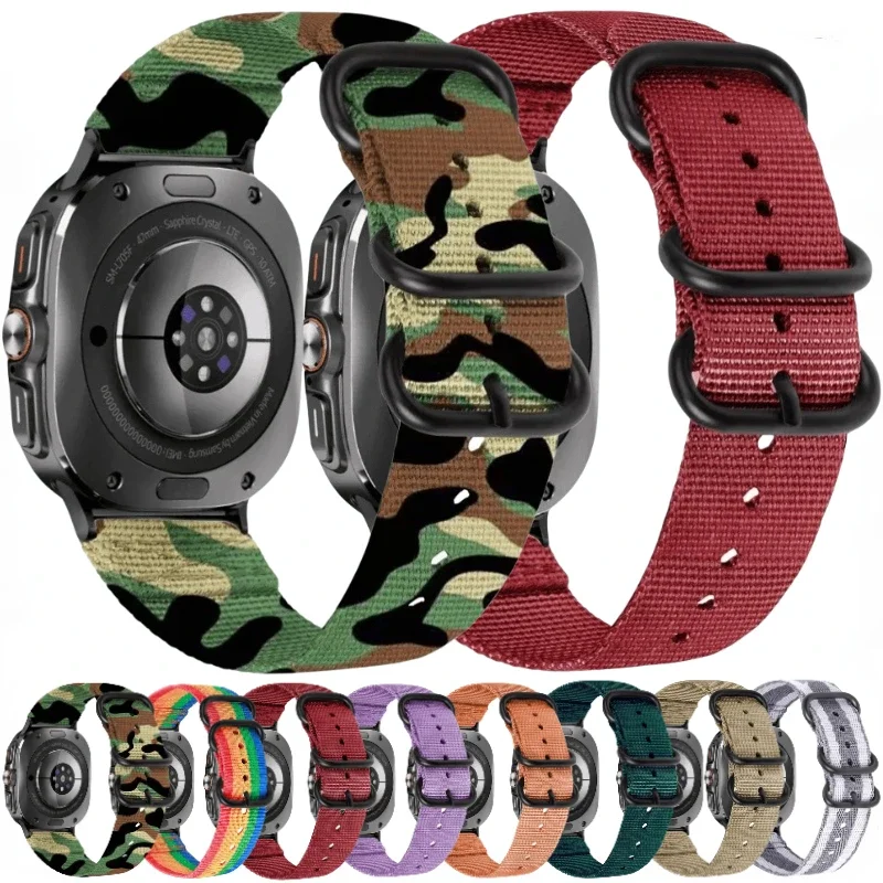 Nylon Loop Band for Samsung Galaxy Watch Ultra 47mm Sport Comfortable Replacement Bracelet For Galaxy Watch Ultra 47mm Wristband