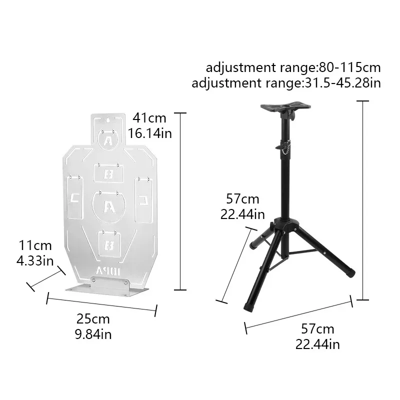 IDPA roestvrij staallegering doeltraining dummy voor Real-Life CS Metal Shooting Toy Gun Target