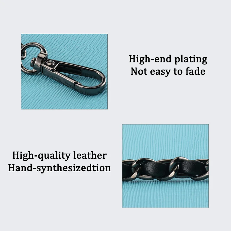 حزام كتف بسلسلة معدنية قابلة للتعديل، تصميم عصري، إكسسوار حزام حقيبة الكتف.