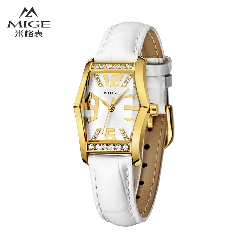 Mige original miyota relógio de quartzo feminino relógios senhoras moda relógio à prova dwaterproof água safira diamante relógio de aço inoxidável