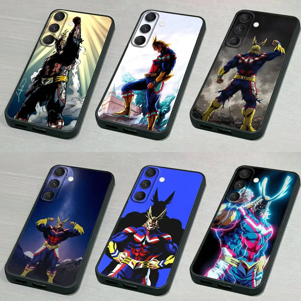 

My Hero- Academia All MightS Phone Case For Samsung S 25,24,23,22,30,21,10,9,Ultra,Plus,Lite,FE,4,5G Black Soft Case