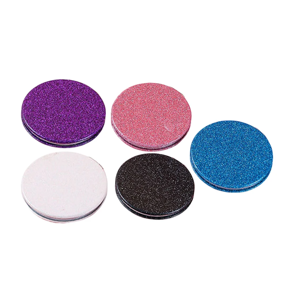 5 stuks compacte ronde opvouwbare make-upspiegel dubbelzijdig draagbare zakspiegel voor reizen kantoorgebruik dames portemonnee spiegels