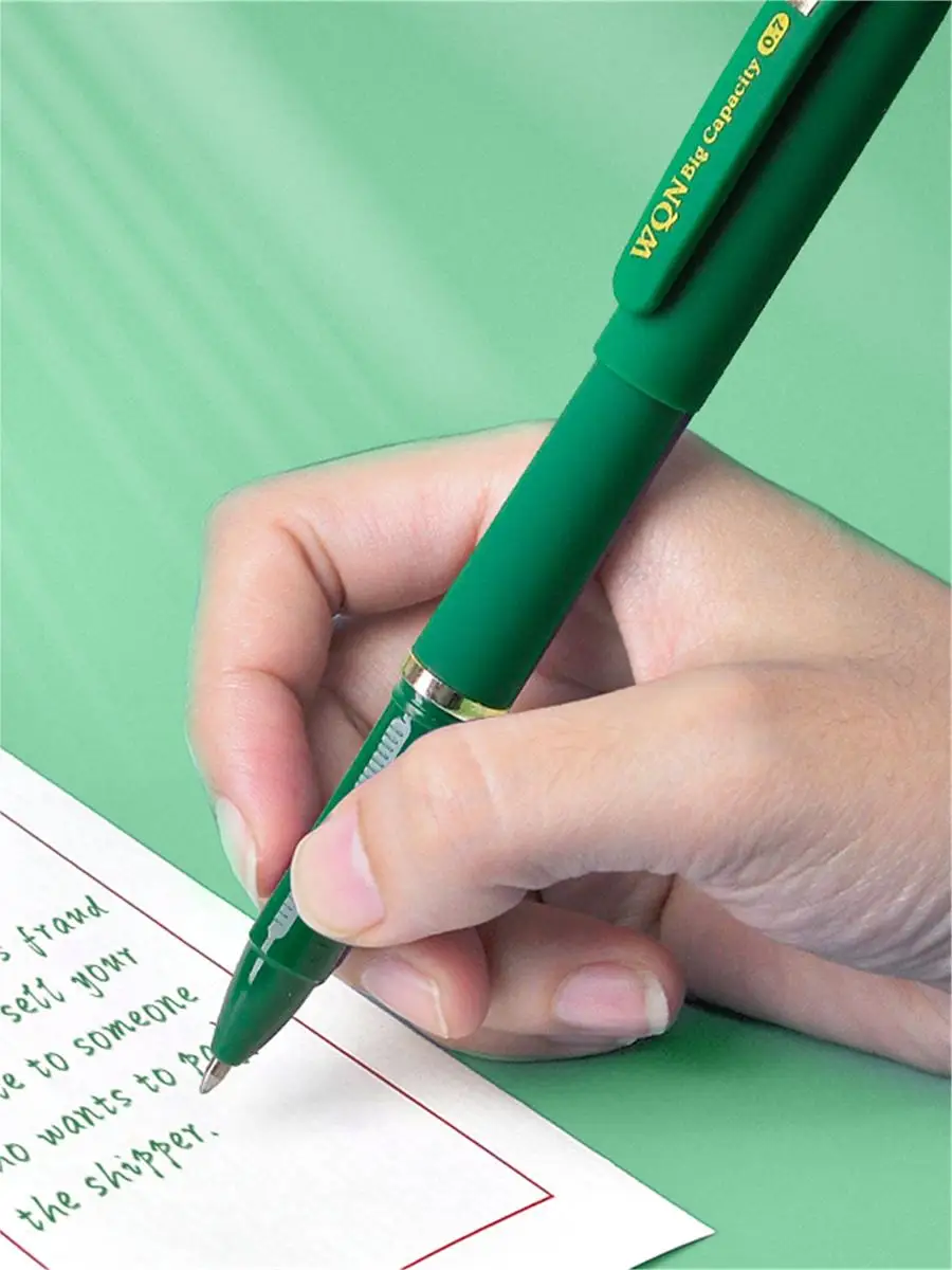 Imagem -04 - Estética Papelaria Green Gel Ink Ballpoint Conjuntos Canetas Elegantes Coisas Kawaii Bonitas Acessórios de Escritório Itens Itens Baratos 0.7 mm