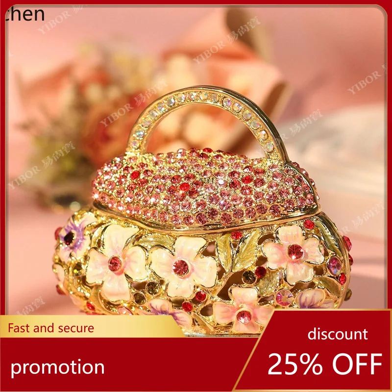 

Эмалевая шкатулка для украшений в китайском стиле ZML, креативное украшение для дома, цветочная корзина, маленькое декоративное изделие.