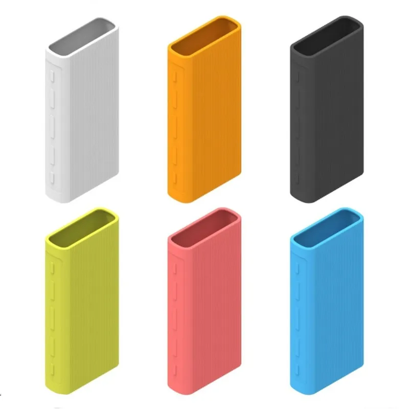 Чехол-накладка из силикона для внешнего аккумулятора Xiaomi Power Bank 20000 мАч, аксессуар для Xiaomi PLM07ZM/PB2050ZM/PLM18ZM, черный