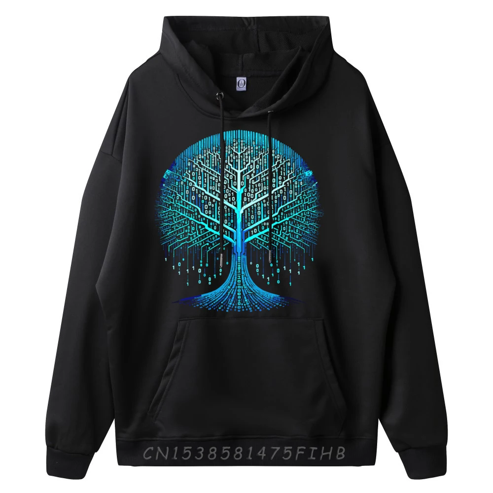 Programmer Coder Computer Nerd Geek Coding Binary Tree Funny Grpahic Tee Long Sleeve Sweater Men Tops Hoodie Printed