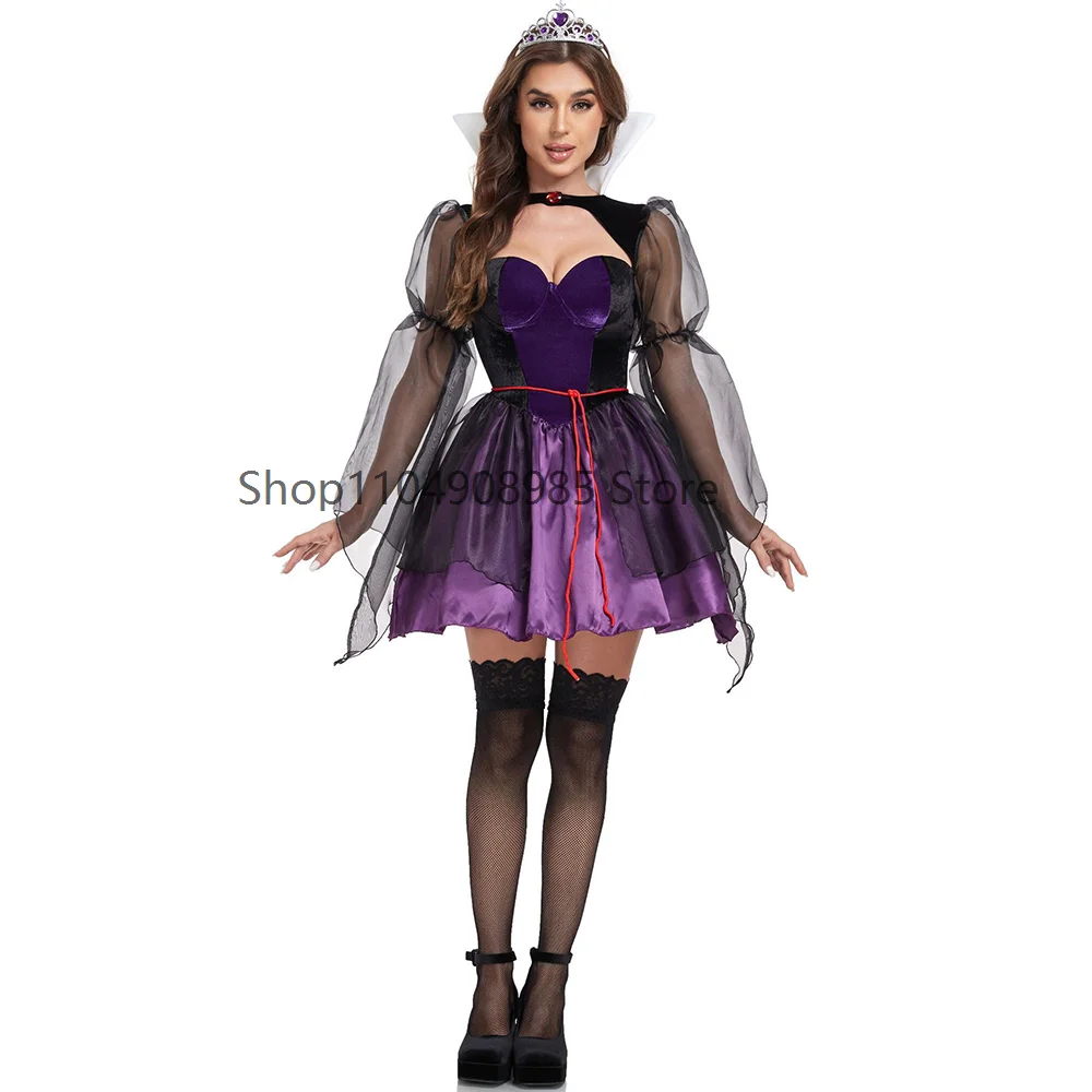 

Halloween Princess Costume Woman Queen Tutu Playsuit Cosplay Party Movie Birthday Party Stage Costume Masquerade Fancy Dress