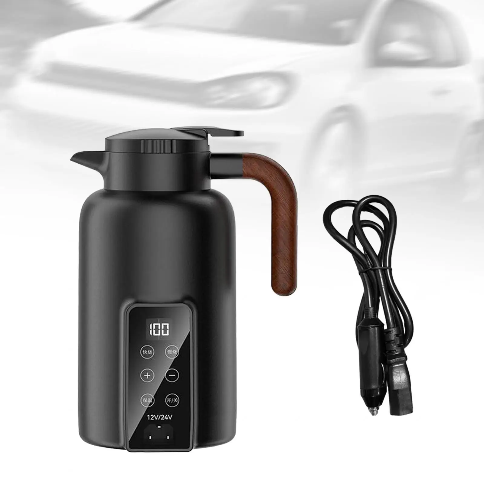 Car Heating Cup Auto Heating Kettle Travel Coffee Mug Tumbler Car Electric Kettle Smart Heating Car Cup for Tea Beverage