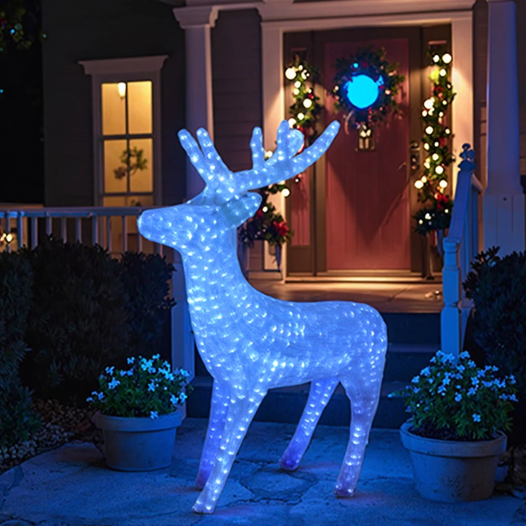 Christmas Decorators LED Lighting Enthusiasts Outdoor Waterproof IP65 220V Moving Reindeer Christmas LED Decorations Lights